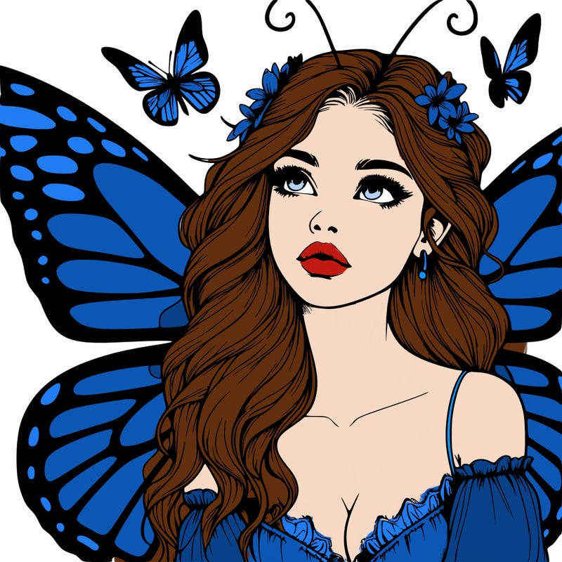 butterfly fairy realistic girl