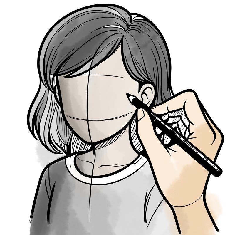 drawing a realistic person