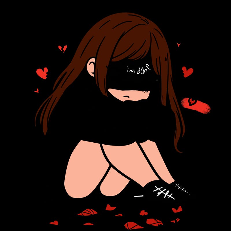 a girl after a breakup