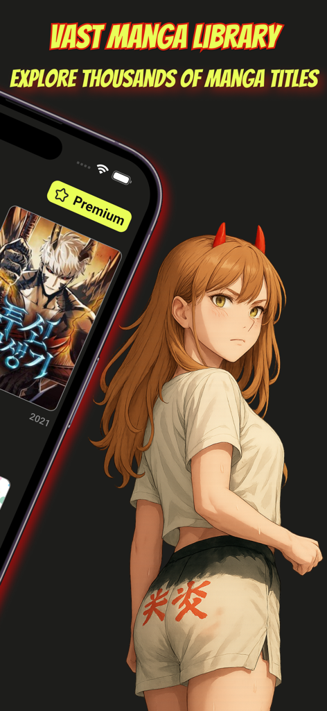 Manga and Anime Comic Reader - Preview of the vast manga library in the Manga and Anime Comic Reader app