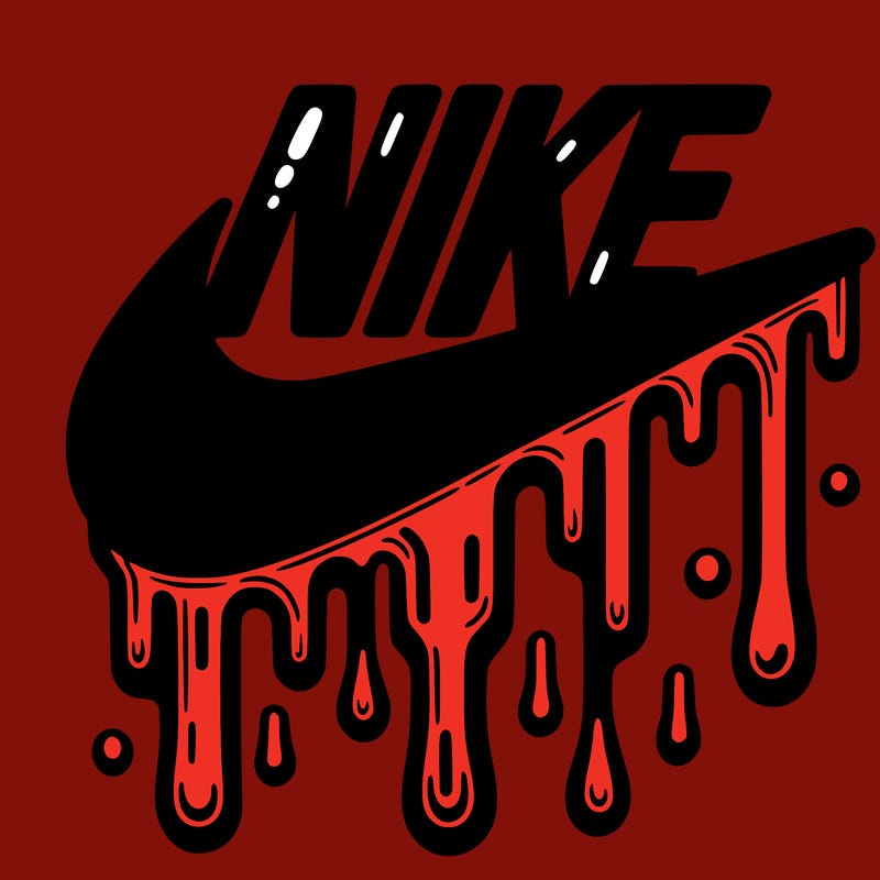 dripping nike logo