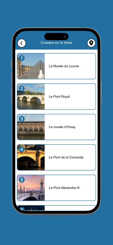 Vedettes du Pont Neuf - Lista de monumentos históricos y puentes para el crucero por el río Sena en la aplicación