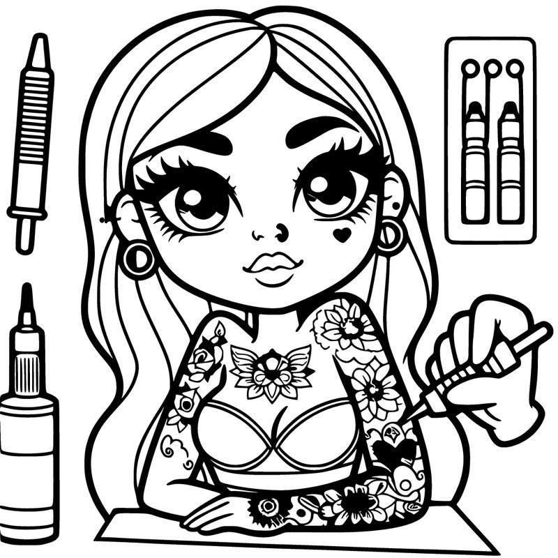 tattooed girl