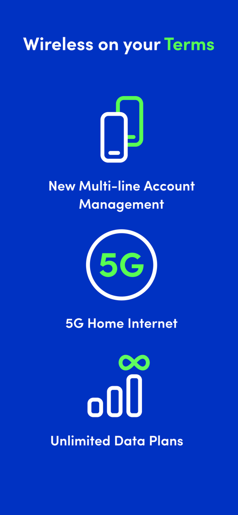 Tracfone Wireless My Account - Promotional screen for Tracfone Wireless showing multi-line management, 5G home internet, and unlimited data plans