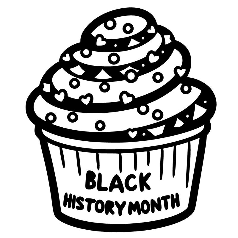 black history month cupcake