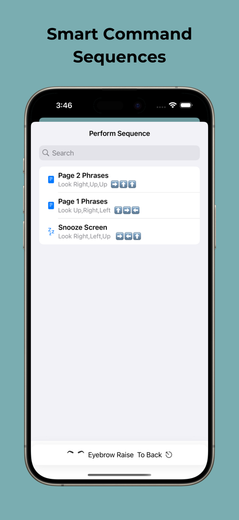 Eye Tracking Speech- GazeyTalk - Una interfaz móvil que muestra secuencias de gestos de seguimiento ocular personalizables para navegar por páginas y posponer la pantalla en una aplicación CAA.