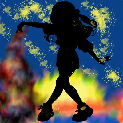 realistic girl danceing
