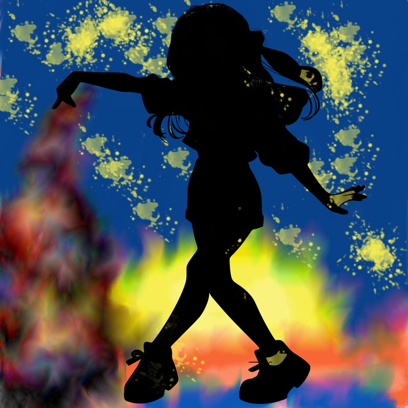 realistic girl danceing