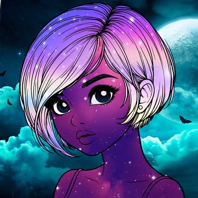 realistic girl with really short hair