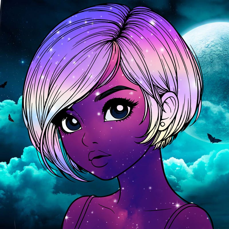 realistic girl with really short hair