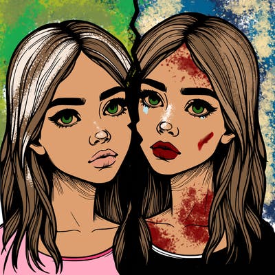 realistic girl split