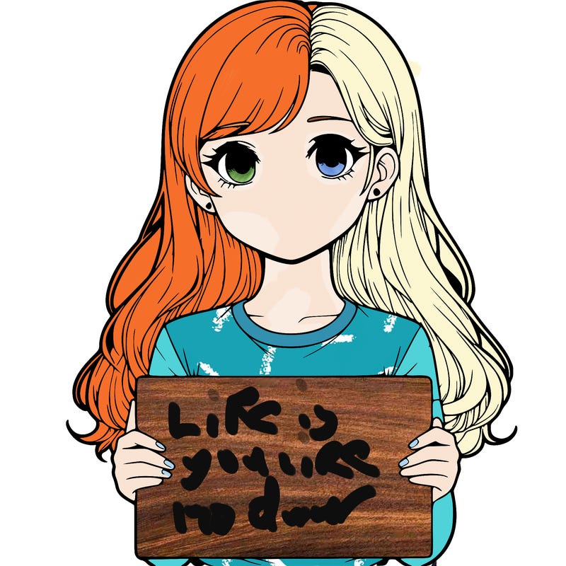 realistic girl holding a sign
