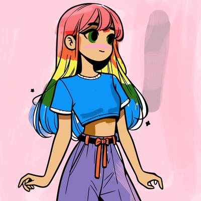 girl in a cute crop top