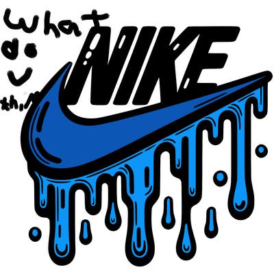 dripping nike logo