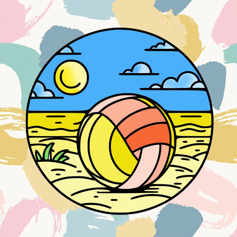 volleyball on a beach