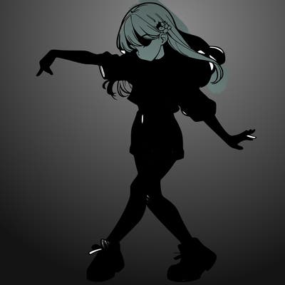 realistic girl danceing