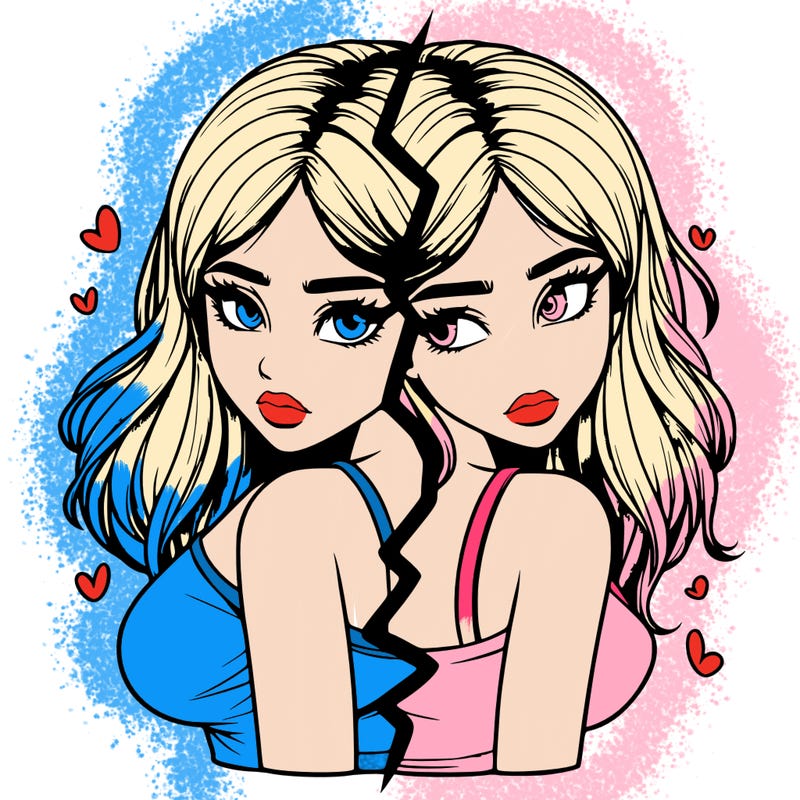 realistic girl split