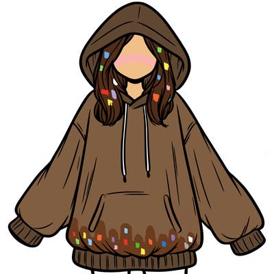 girl in oversized hoodie