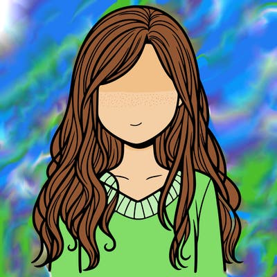 girl with hair but no face