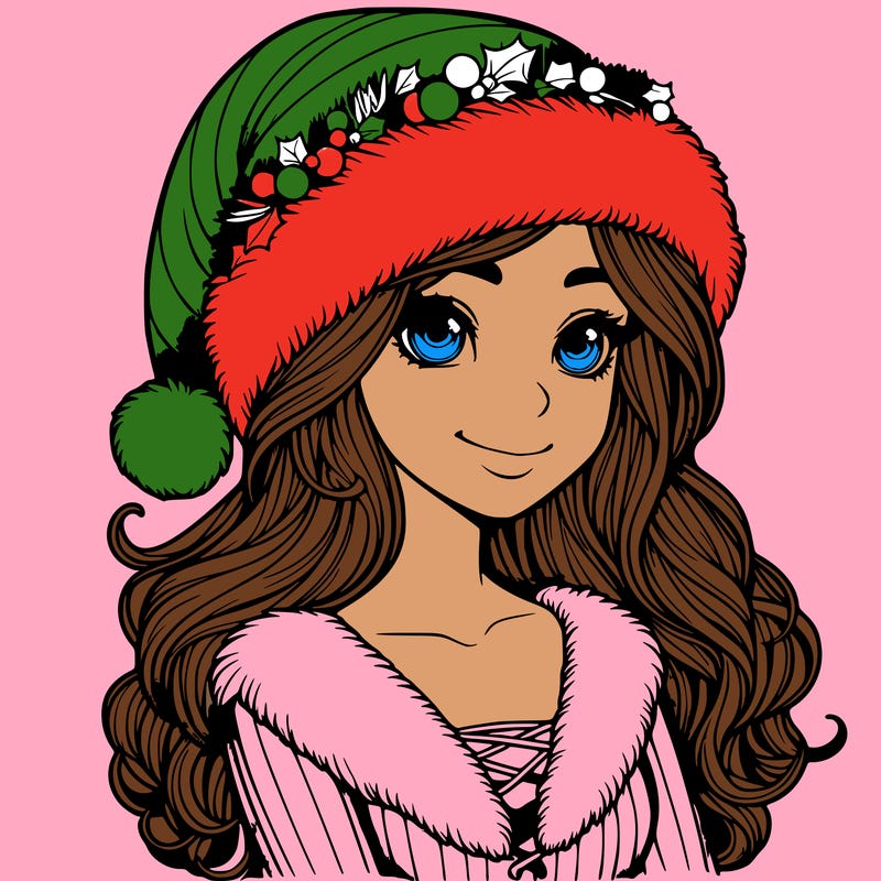 realistic christmas  girl