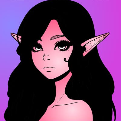 elf girl realistic dark fantasy