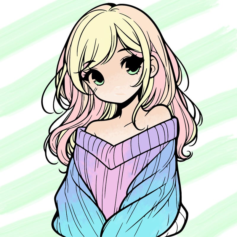 shy pretty girl wearing a sweater that is falling off one shoulder portrait