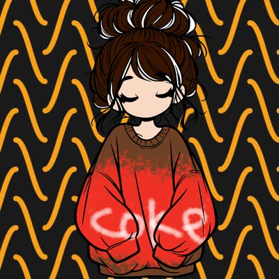 girl with baggy sweatshirt and messy bun