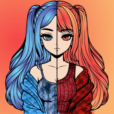 realistic girl split