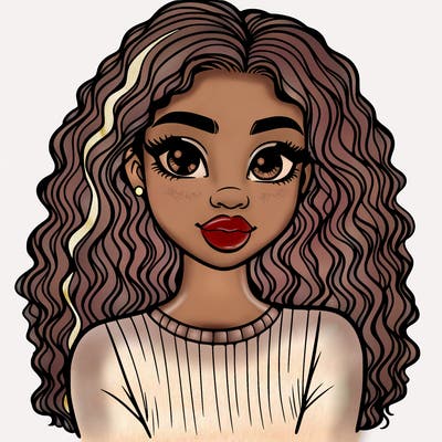 pretty young black girl- detailed