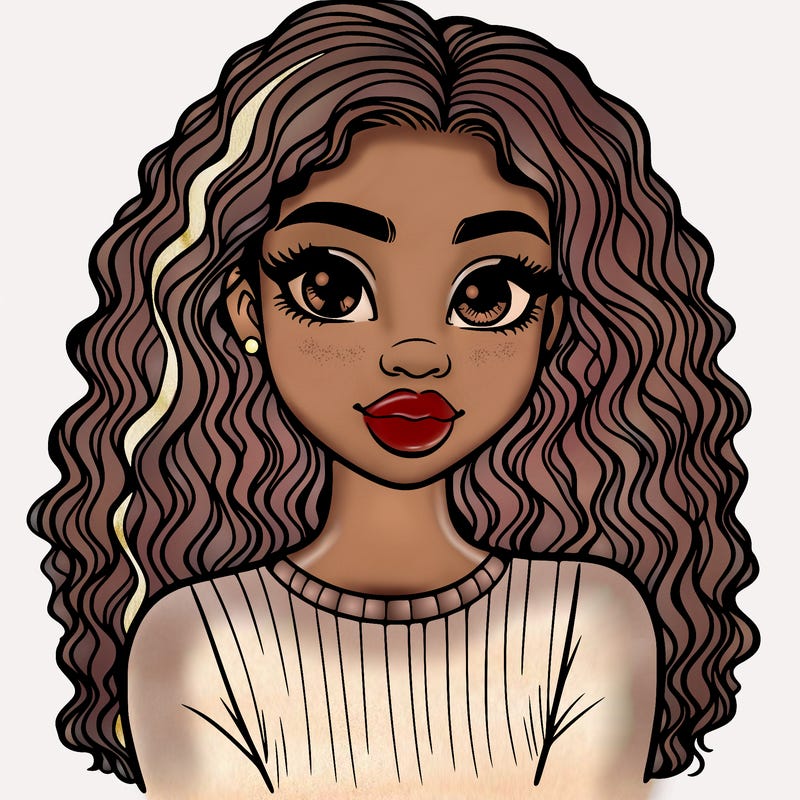 pretty young black girl- detailed