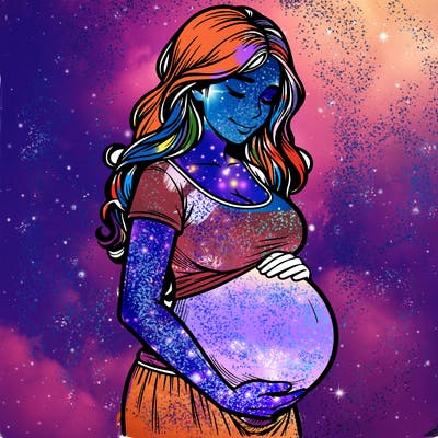 woman heavily pregnant realistic