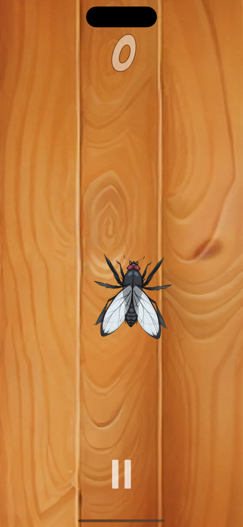 Un pesce arancione digitale che nuota in acqua blu per intrattenere i gatti nell'app mobile CAT GAME