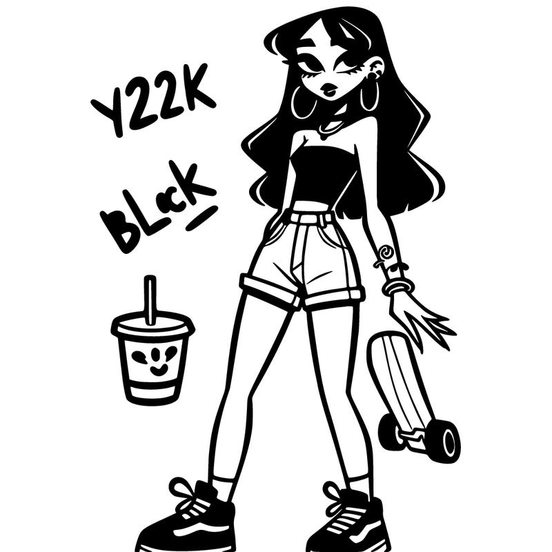 y2k slim black girl
