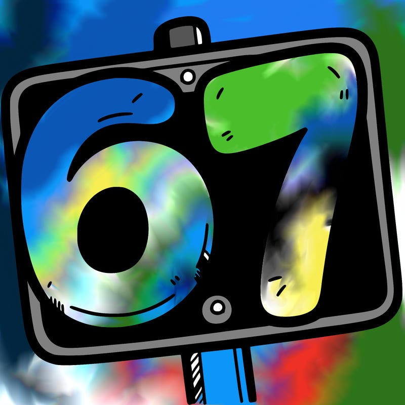 a sign that says 6 7