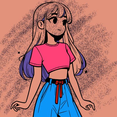 girl in a cute crop top