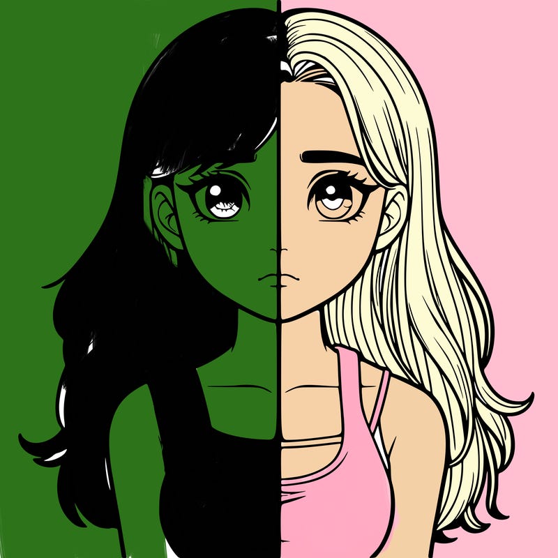 realistic girl split