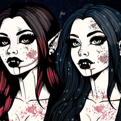 realistic vampire girl