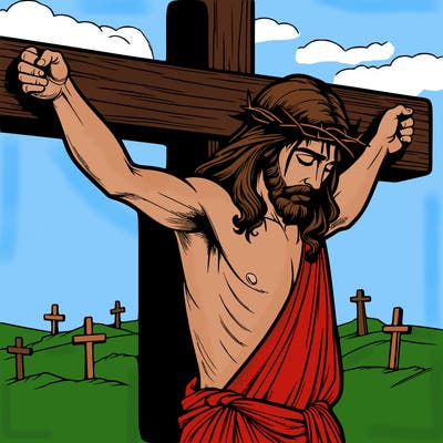 jesus on the cross realistic