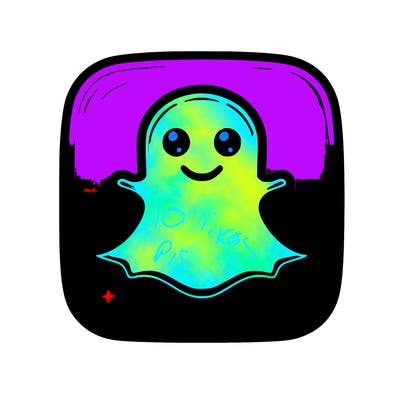realistic snapchat logo