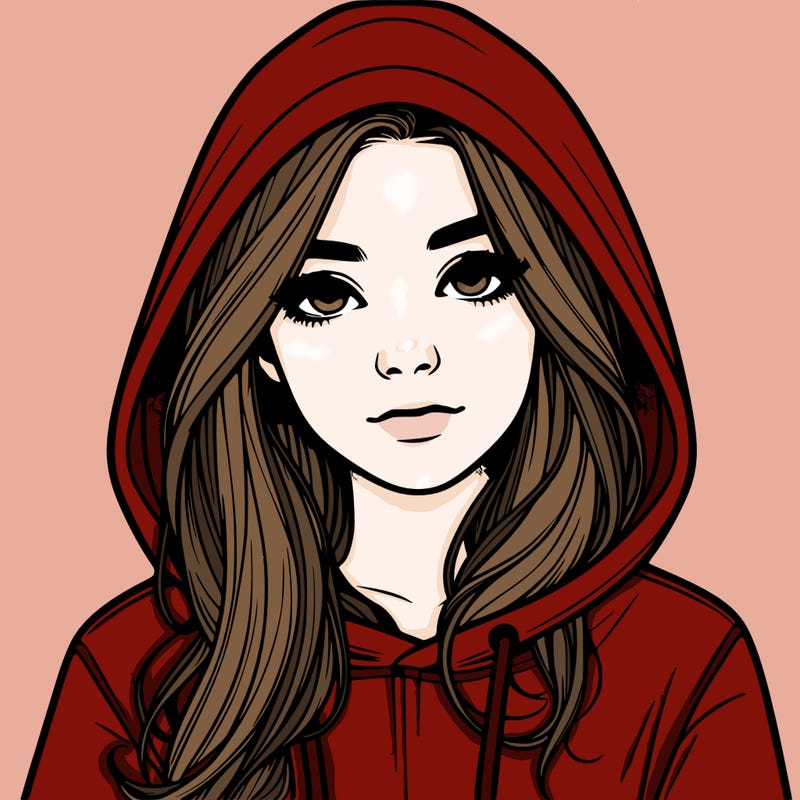 realistic girl with a hoodie
