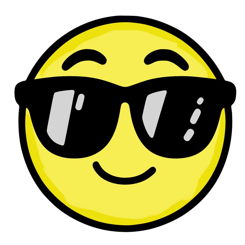 emoji with sunglasses