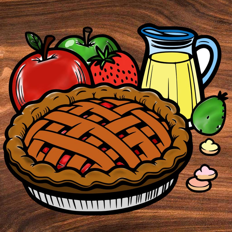 a pie of food