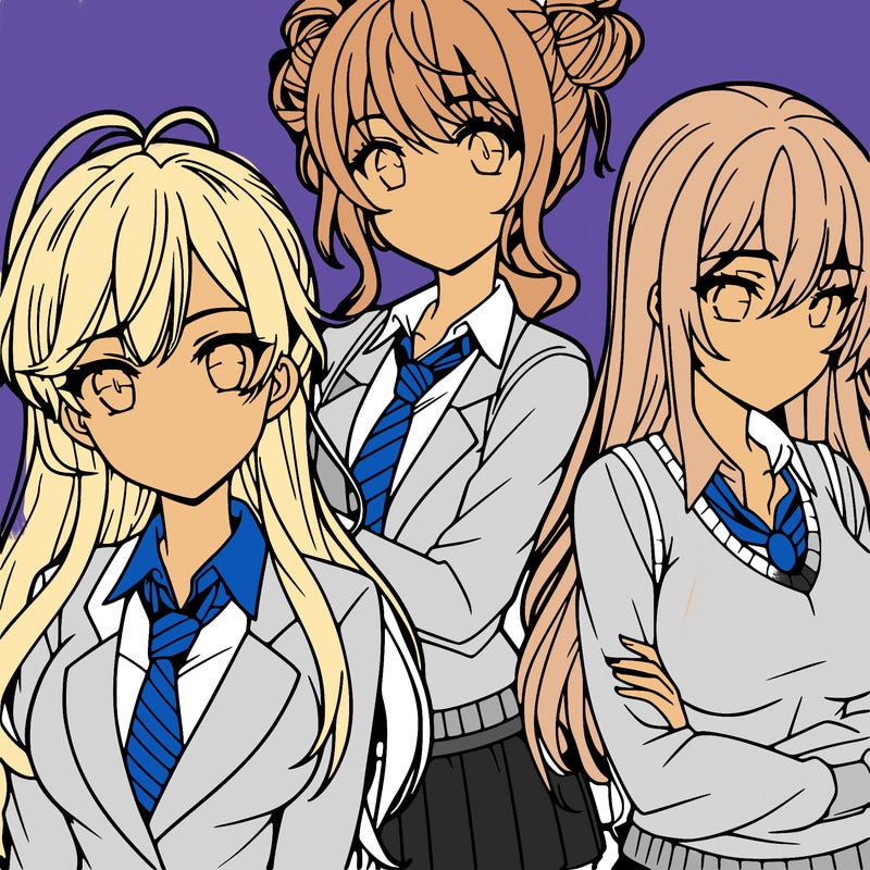 anime girls teenagers