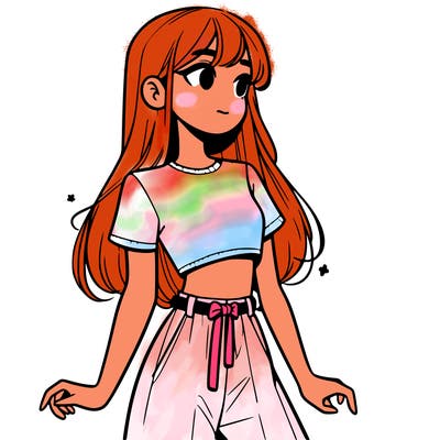girl in a cute crop top