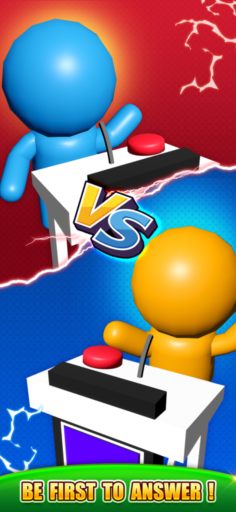 Dos jugadores compitiendo en una partida de trivia versus con timbres