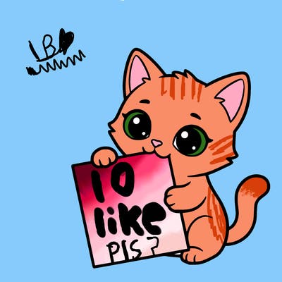 a small cat with a blank sheet of paper in its hand. the cat is sooooooo cute!