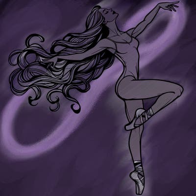 realistic woman dancer