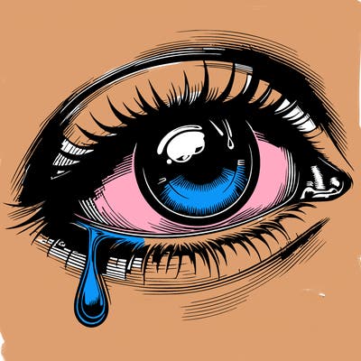 realistic eye one tear