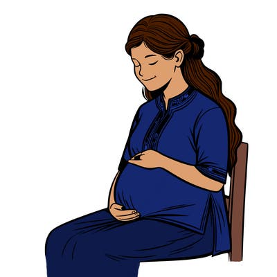 realistic pregnant woman