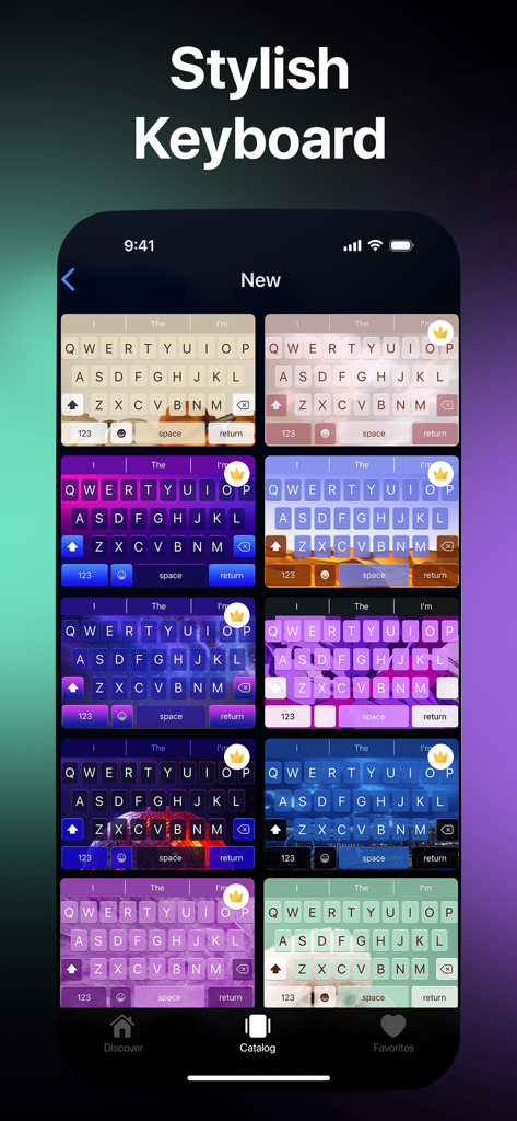 iPhone 개인화를 위한 다채롭고 스타일리시한 키보드 테마 선택